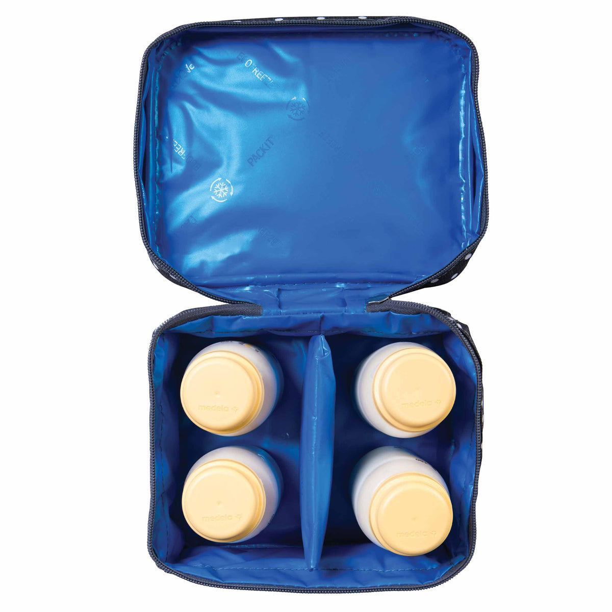 freezable-breastmilk-and-formula-cooler-h8 2023_Breastmilk-Cooler_Polka-Dots_Top-Down_4-Bottles_Lores.jpg